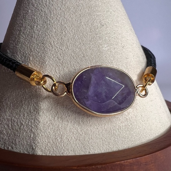Amethyst adjustable bracelet - Picture 1 of 3